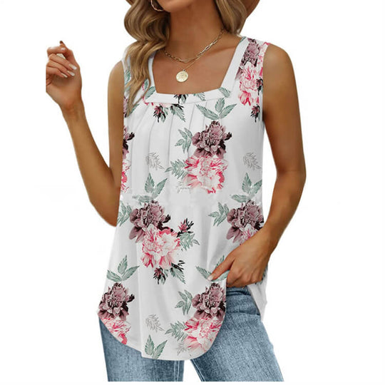 🎉 50% OFF! 🧊 Viral Square Neck Tank – Snatched Waist, Zero Bra Hassle ✨