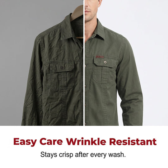 🔥2026 HOT SALE🔥Men's Long Sleeve Cotton Workwear Shirt