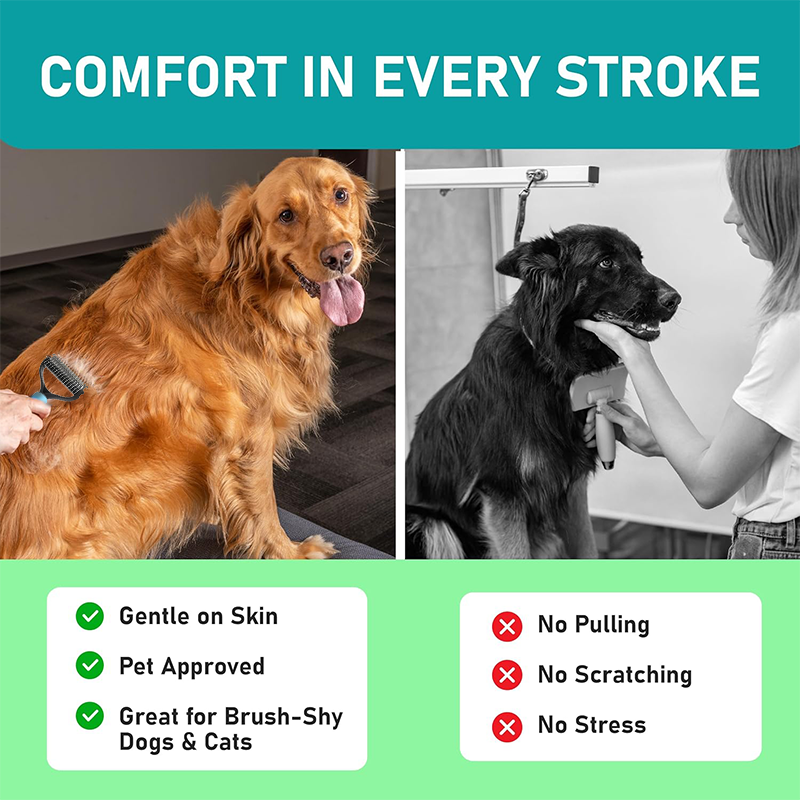 🥳2026 HOT SALE🥳Dual-Sided Pet Grooming Comb for Dogs & Cats