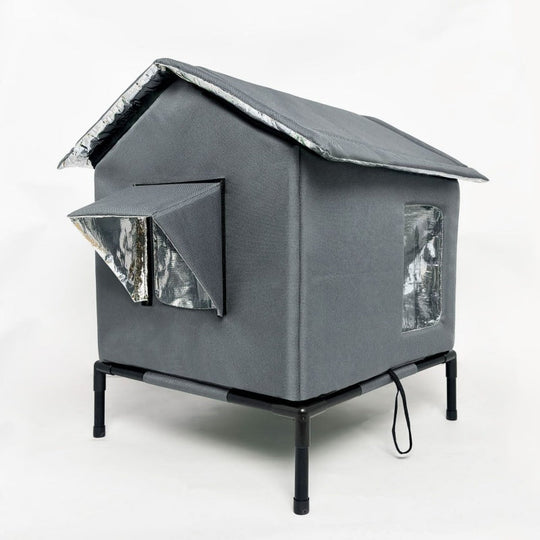🏠 LIMITED-TIME 50% OFF! 🐈 All-Weather Elevated Outdoor Cat House – Waterproof, Insulated, Foldable 🌧️