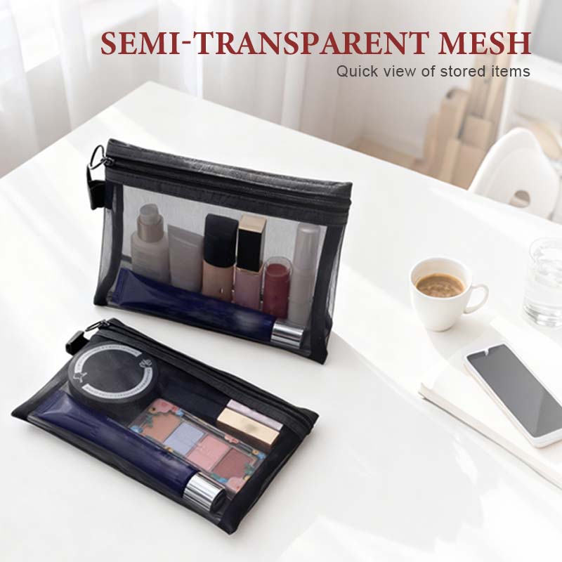 Portable Mesh Cosmetics Storage Bag
