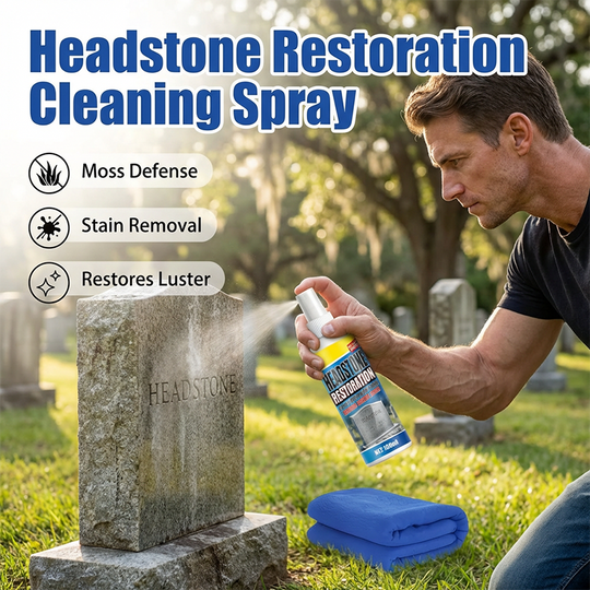 🏆LAST DAY SALE: ￡7.99!!  ⏰🎁Headstone Cleaning & Restoration Spray – Remove Stains Instantly
