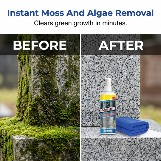 🏆LAST DAY SALE: ￡7.99!!  ⏰🎁Headstone Cleaning & Restoration Spray – Remove Stains Instantly