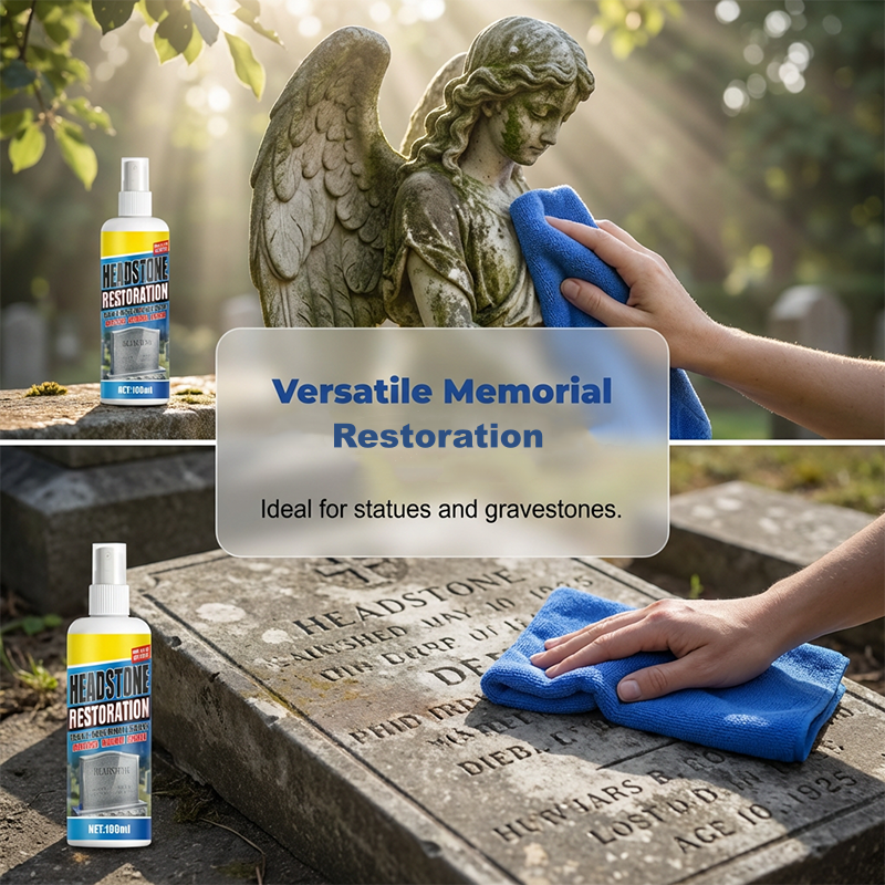 🏆LAST DAY SALE: ￡7.99!!  ⏰🎁Headstone Cleaning & Restoration Spray – Remove Stains Instantly