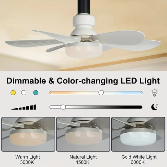 ⏳LAST DAY SALE 50% OFF🔥40W LED Ceiling Fan Light – 20.5” Ultra-Quiet with Remote 🎯 | E27 + FREE B22 Adapter 🔌 | For Bedroom 😴, Kitchen 👩‍🍳 & Garage 🛠️