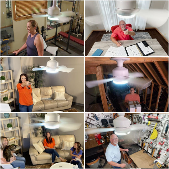 ⏳LAST DAY SALE 50% OFF🔥40W LED Ceiling Fan Light – 20.5” Ultra-Quiet with Remote 🎯 | E27 + FREE B22 Adapter 🔌 | For Bedroom 😴, Kitchen 👩‍🍳 & Garage 🛠️
