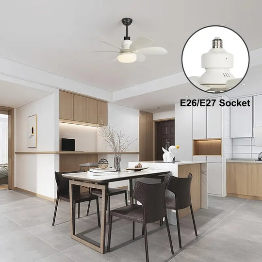 ⏳LAST DAY SALE 50% OFF🔥40W LED Ceiling Fan Light – 20.5” Ultra-Quiet with Remote 🎯 | E27 + FREE B22 Adapter 🔌 | For Bedroom 😴, Kitchen 👩‍🍳 & Garage 🛠️