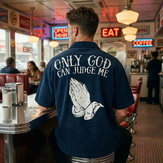 👕50% OFF!🙏Men's Praying Hands Graphic Tee – Cotton, Casual, Symbolic, Versatile ✨