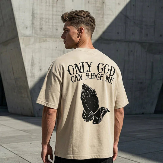 👕50% OFF!🙏Men's Praying Hands Graphic Tee – Cotton, Casual, Symbolic, Versatile ✨