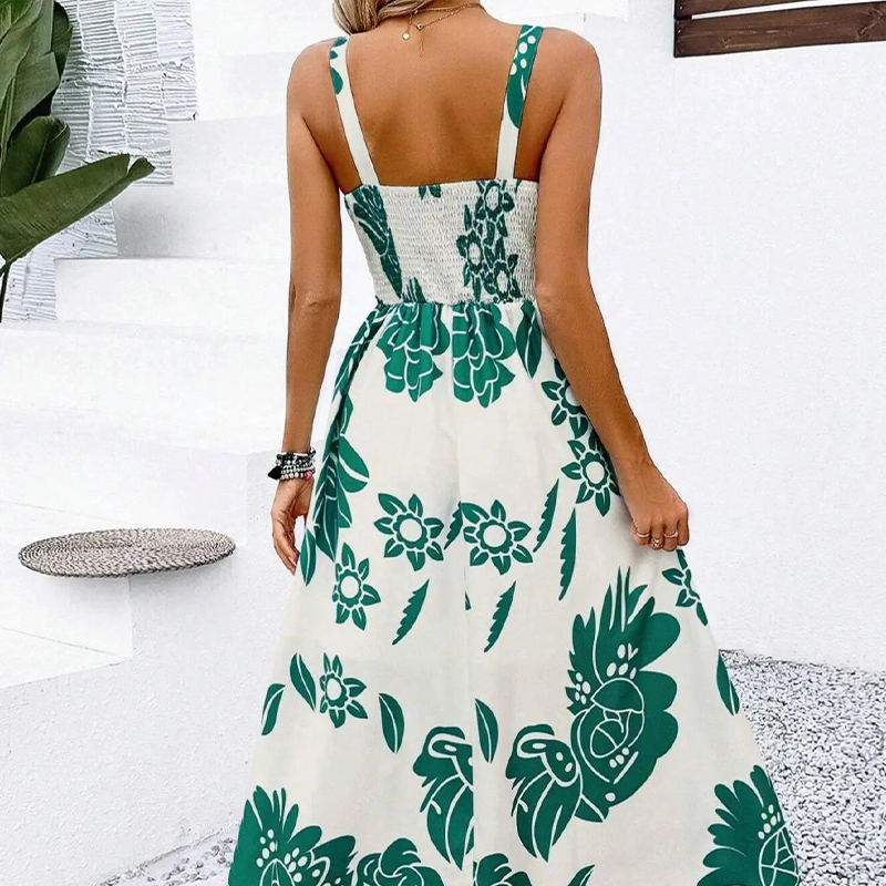 🥳2026 HOT SALE🥳Women's Floral Print Spaghetti Strap Dress