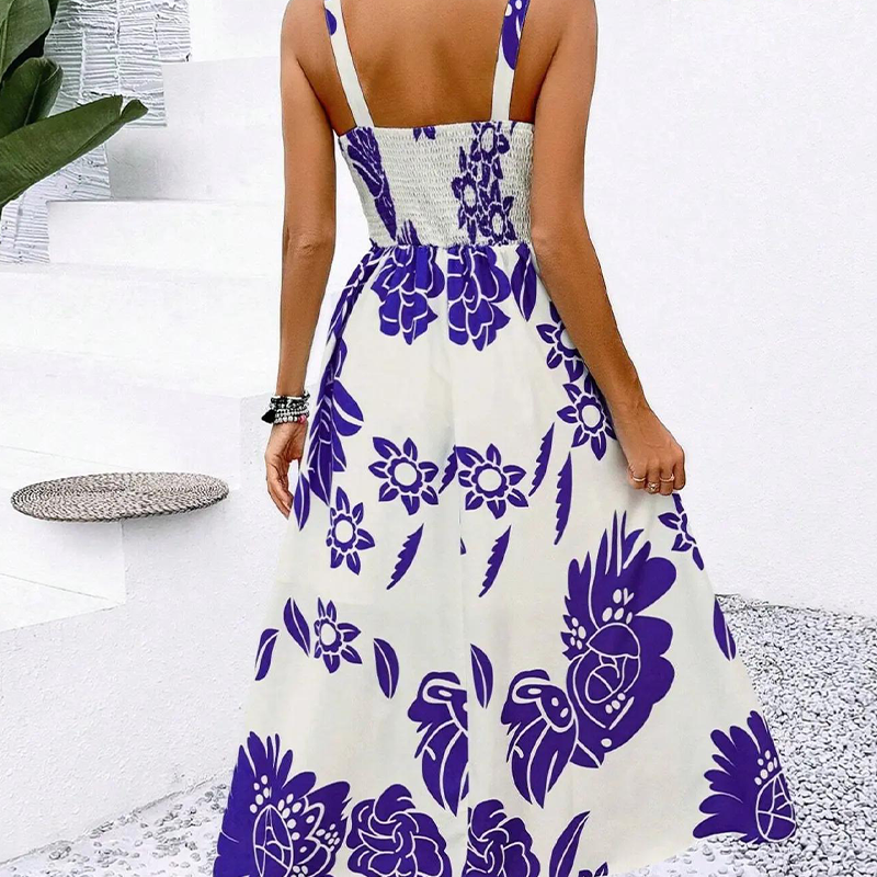 🥳2026 HOT SALE🥳Women's Floral Print Spaghetti Strap Dress