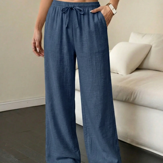 🥳2026 HOT SALE🥳Women's Solid Color Crinkle Wide Leg Pants