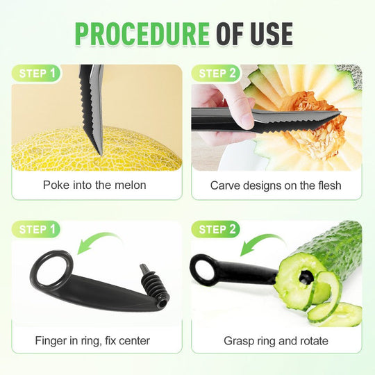 🥳2026 HOT SALE🥳Spiral and V Tool Duo for Fruit Decorating