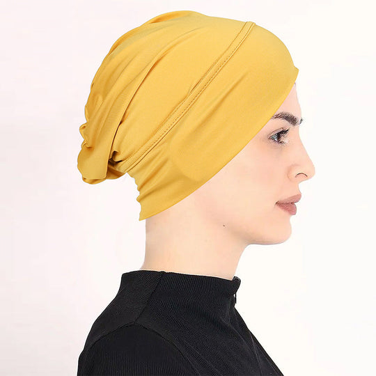👒 Buy 1 Get 1 FREE!🌸 Soft Stretch Turban Cap – Milk Silk Fabric & Anti-Slip Fit – Hair Volume Concealer – Multi-Use Under Scarf 🧣