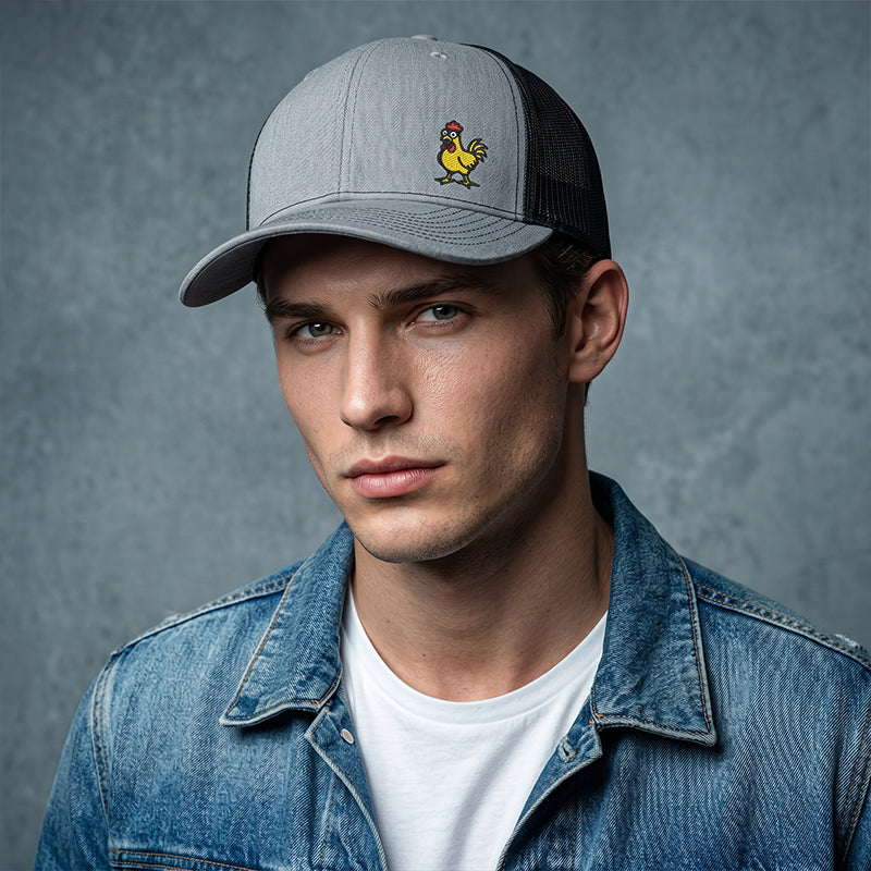 ⏳Time-Limited Special⏰Witty Chicken Embroidered Snapback Cap