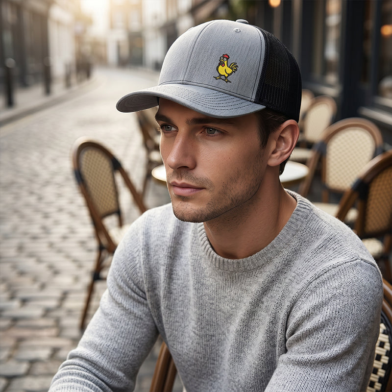 ⏳Time-Limited Special⏰Witty Chicken Embroidered Snapback Cap