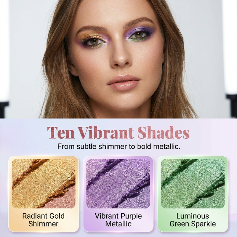 10-Color Set🌈Glitter & Glow Liquid Eyeshadow Set