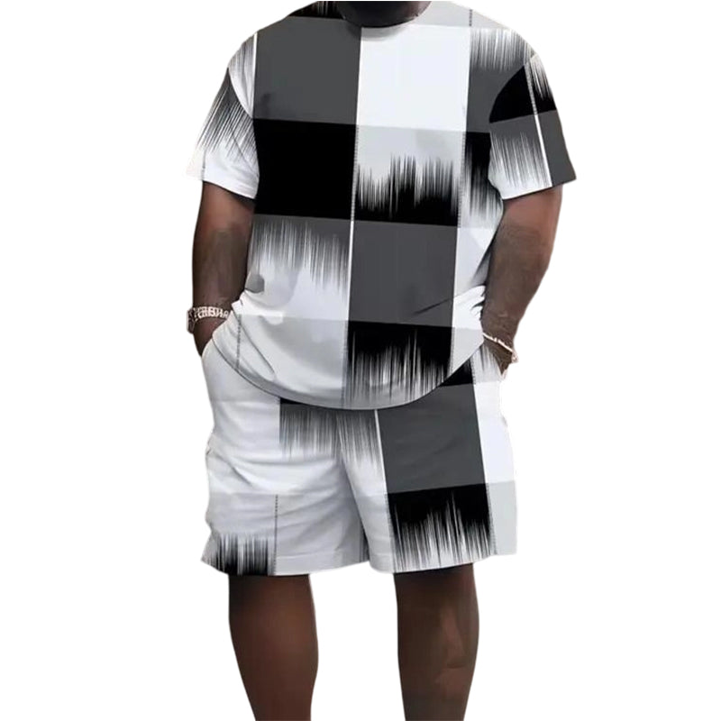 🔥2026 New Arrival 🔥Men's Abstract Print T-Shirt & Shorts Set