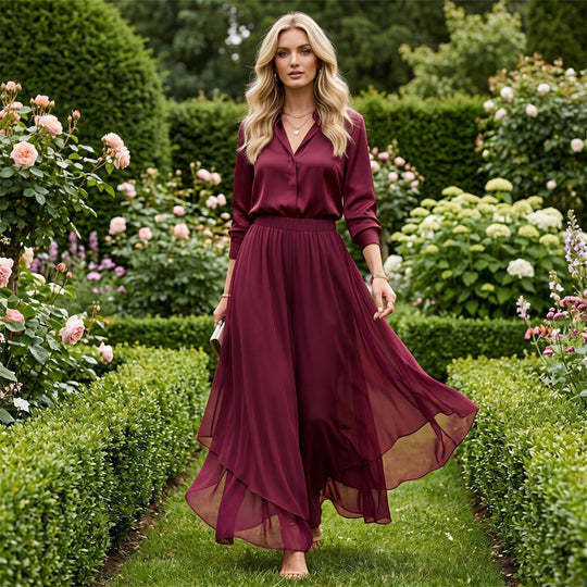 🔥2026 New Style ＆ Hot Sale ＆ 50％ Off🔥Women's Asymmetrical Chiffon Wide-Leg Pants