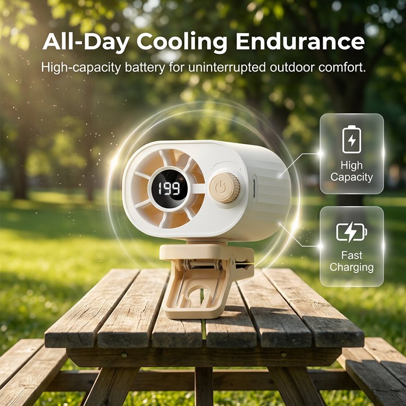 ⚡ 50% OFF FLASH SALE! Rechargeable Clip-On Air Cooler – Ultra-Portable, 3 Speeds, 10H Battery 🏕️🌀【Limited Time】