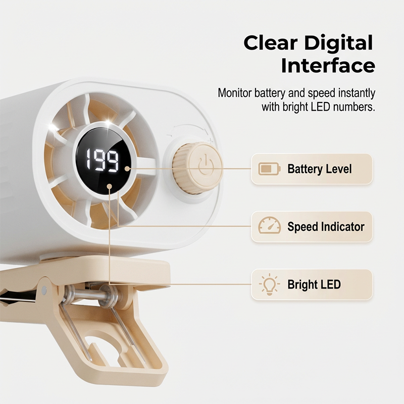⚡ 50% OFF FLASH SALE! Rechargeable Clip-On Air Cooler – Ultra-Portable, 3 Speeds, 10H Battery 🏕️🌀【Limited Time】