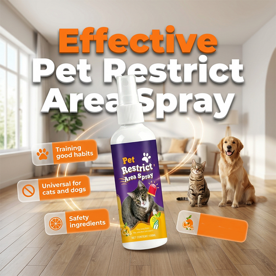 🥳2026 HOT SALE🥳💞50K+ SOLD!🐱🚫 50% OFF! Pet Boundary Spray – Citrus formula, safe around kids. Reusable, effective. Teach boundaries without stress. 💚✨