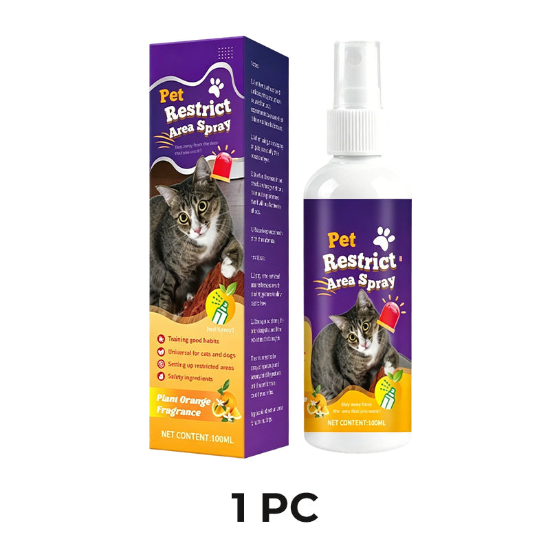 🥳2026 HOT SALE🥳💞50K+ SOLD!🐱🚫 50% OFF! Pet Boundary Spray – Citrus formula, safe around kids. Reusable, effective. Teach boundaries without stress. 💚✨