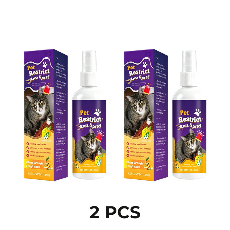 🥳2026 HOT SALE🥳💞50K+ SOLD!🐱🚫 50% OFF! Pet Boundary Spray – Citrus formula, safe around kids. Reusable, effective. Teach boundaries without stress. 💚✨