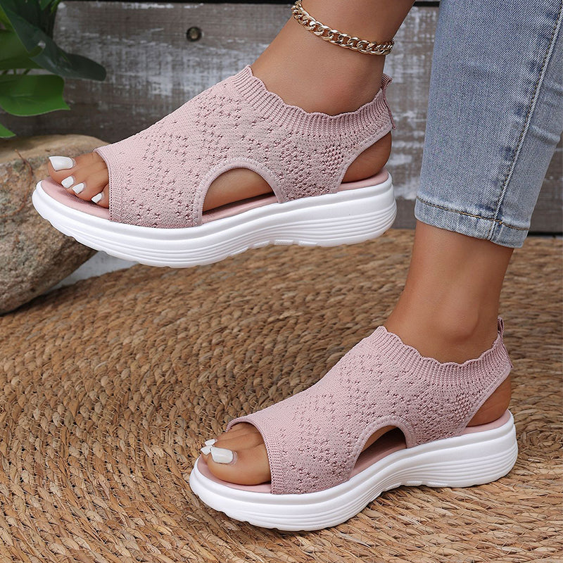 ⏳Time-Limited Special⏰Women's Breathable Knit Platform Sandals