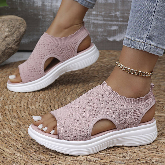 ⏳Time-Limited Special⏰Women's Breathable Knit Platform Sandals