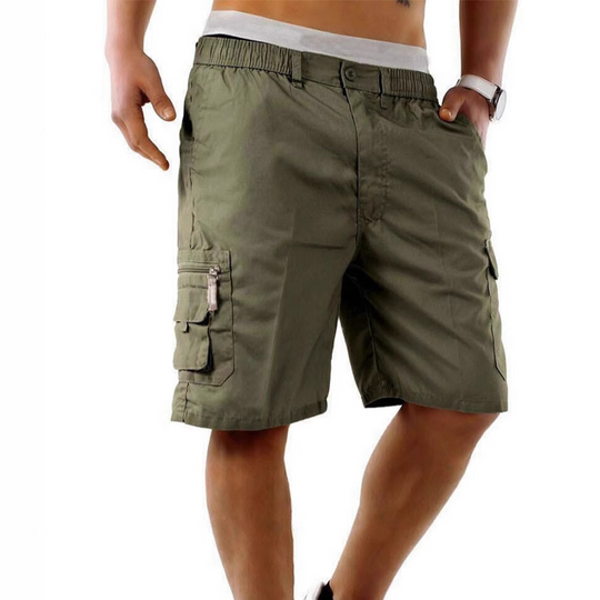 📢📢50% OFF !! ⏰Men's Cargo Shorts – Elastic Waist, Multi-Pocket, Durable