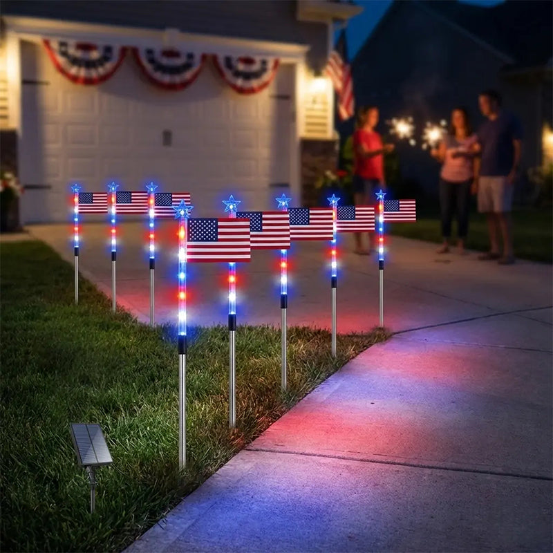 💥LAST DAY SALE 50%OFF💥🏆Outdoor Solar Flag Stake Lights