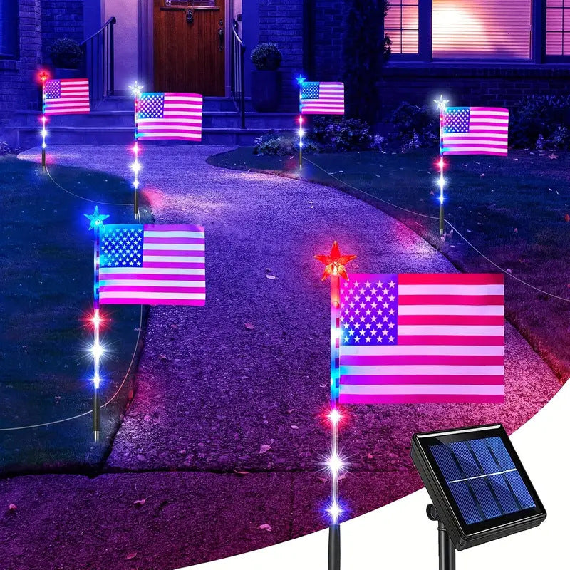 💥LAST DAY SALE 50%OFF💥🏆Outdoor Solar Flag Stake Lights