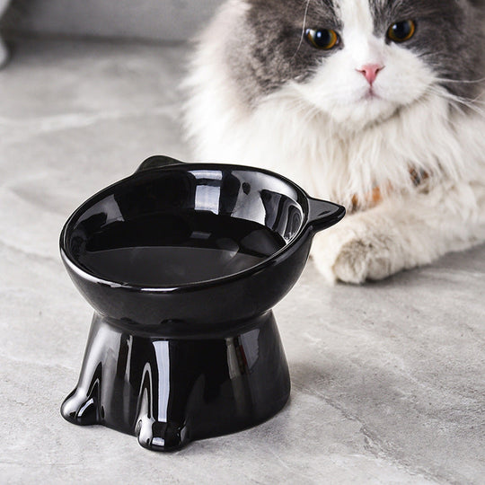 🐱 LIMITED-TIME 50% OFF! ✨ Ergonomic Elevated Cat Bowl – 15° Tilt, Ceramic, Anti-Ti
