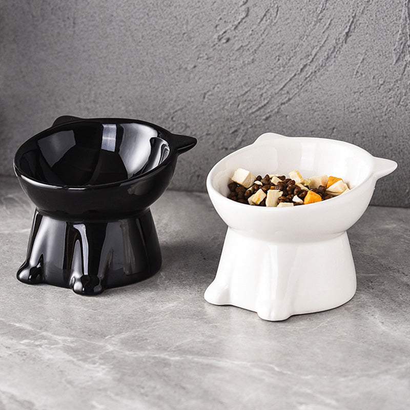 🐱 LIMITED-TIME 50% OFF! ✨ Ergonomic Elevated Cat Bowl – 15° Tilt, Ceramic, Anti-Ti