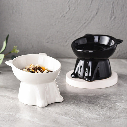 🐱 LIMITED-TIME 50% OFF! ✨ Ergonomic Elevated Cat Bowl – 15° Tilt, Ceramic, Anti-Ti