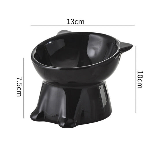 🐱 LIMITED-TIME 50% OFF! ✨ Ergonomic Elevated Cat Bowl – 15° Tilt, Ceramic, Anti-Ti