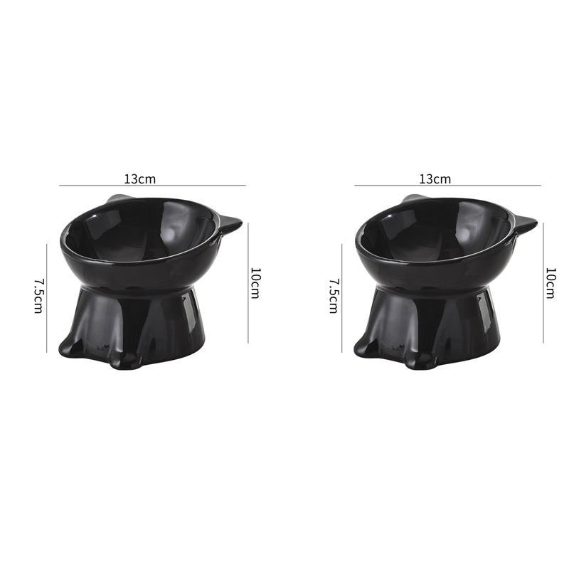 🐱 LIMITED-TIME 50% OFF! ✨ Ergonomic Elevated Cat Bowl – 15° Tilt, Ceramic, Anti-Ti