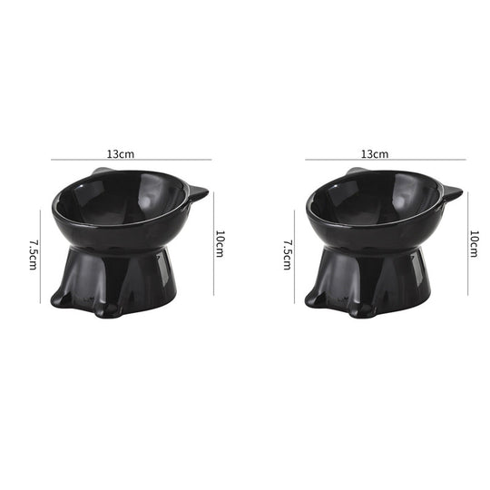 🐱 LIMITED-TIME 50% OFF! ✨ Ergonomic Elevated Cat Bowl – 15° Tilt, Ceramic, Anti-Ti