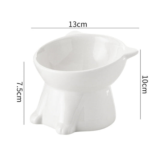 🐱 LIMITED-TIME 50% OFF! ✨ Ergonomic Elevated Cat Bowl – 15° Tilt, Ceramic, Anti-Ti