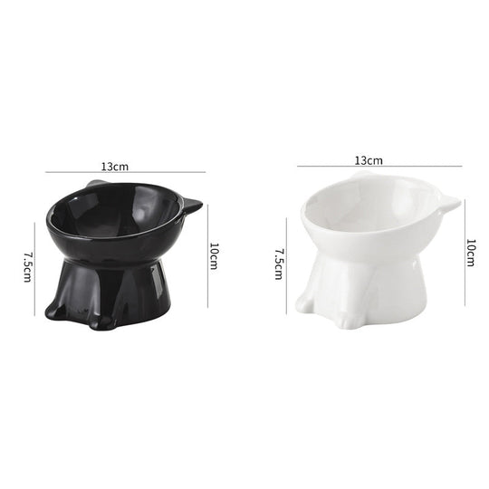 🐱 LIMITED-TIME 50% OFF! ✨ Ergonomic Elevated Cat Bowl – 15° Tilt, Ceramic, Anti-Ti