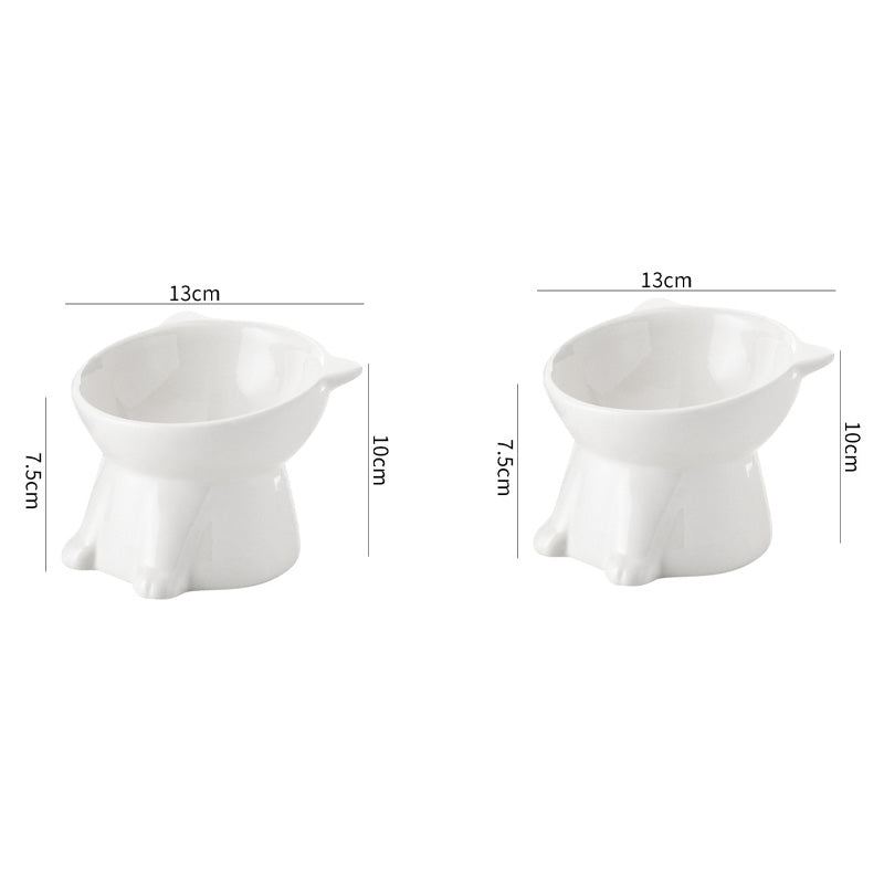 🐱 LIMITED-TIME 50% OFF! ✨ Ergonomic Elevated Cat Bowl – 15° Tilt, Ceramic, Anti-Ti