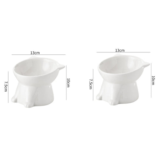 🐱 LIMITED-TIME 50% OFF! ✨ Ergonomic Elevated Cat Bowl – 15° Tilt, Ceramic, Anti-Ti