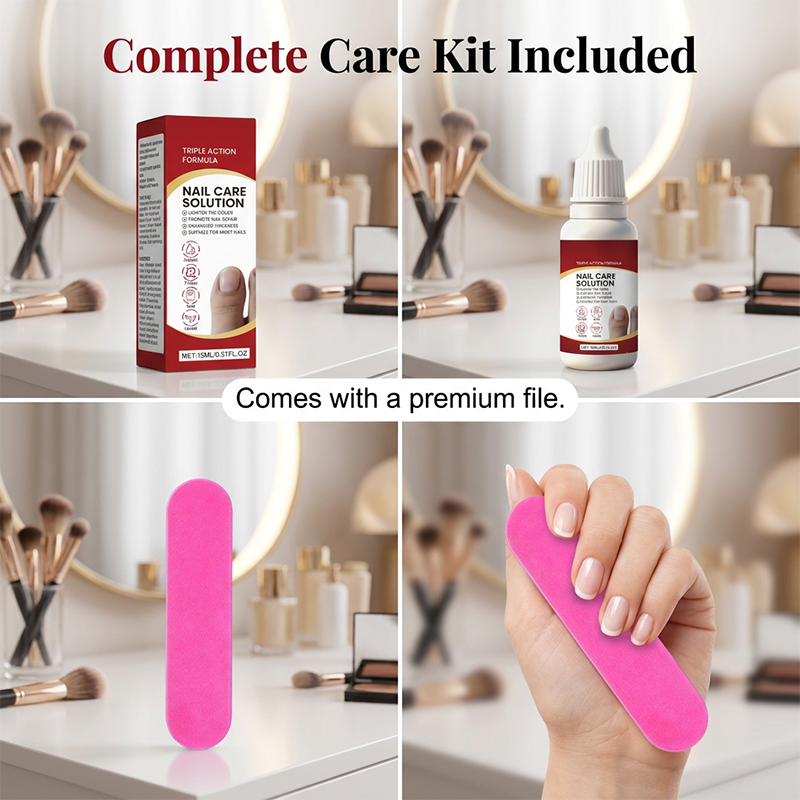 ⭐BUY 1 GET 1 FREE⭐🦶Triple Action Nail Care Kit – Reduces thickness, smooths surface, strengthens brittle nails. Dropper precision. Faster results! 💅✨