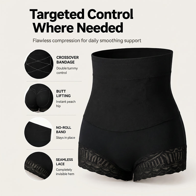 🥳2026 HOT SALE🥳💞50K+ SOLD!✨ 💝 Women's Cross Tummy Control Shapewear Panties