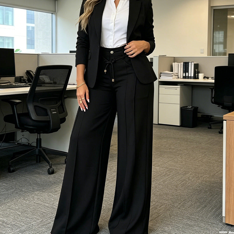 ⏳Last Day Sale Only ￡15.99!!👖 💥  Easy Everyday Comfort | Women's High-Waisted Straight-Leg Pants with Elastic Back