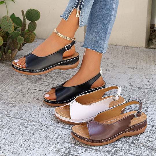 🏖️Summer New Arrive✨⏰️Limited Gift🩴Women’s Vintage Peep-Toe Comfort Sandals