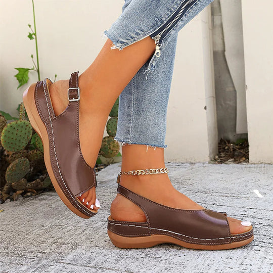 🏖️Summer New Arrive✨⏰️Limited Gift🩴Women’s Vintage Peep-Toe Comfort Sandals