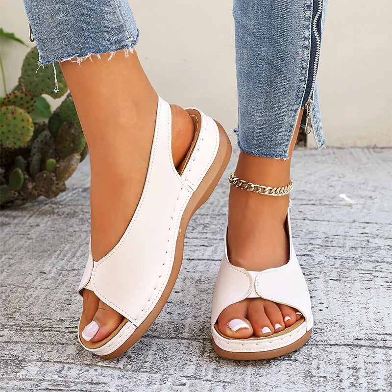 🏖️Summer New Arrive✨⏰️Limited Gift🩴Women’s Vintage Peep-Toe Comfort Sandals