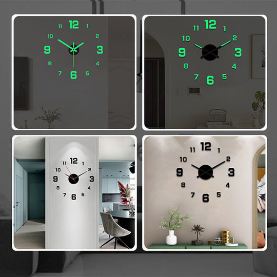 2026 HOT SALE50K+ SOLD!3D DIY Luminous Acrylic Wall Clock Set